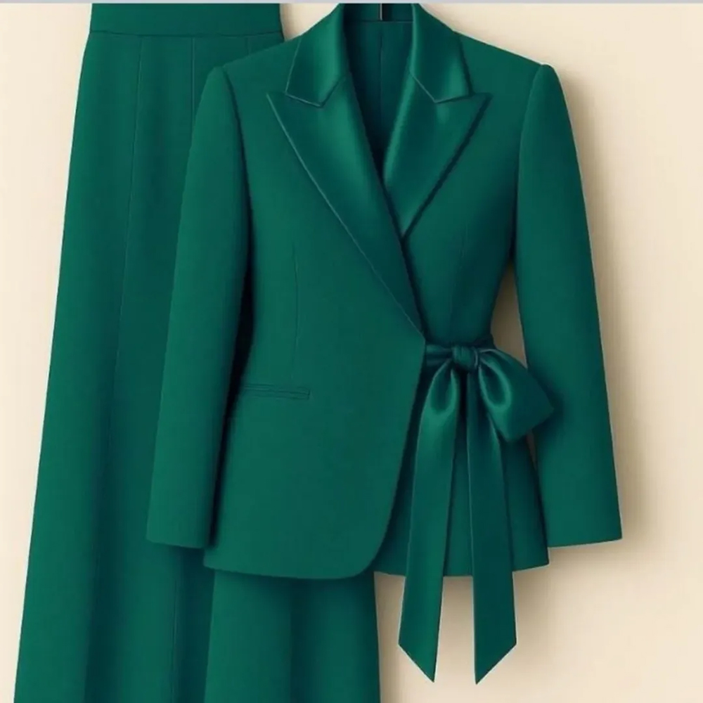 Women'S Formal Wear With Pants - Aangepaste damespakken blazer mode piek revers