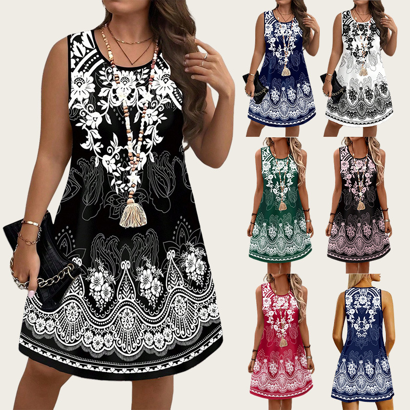 Vintage Women'S Formal Wear - Etnische stijl vintage jurken 2026 zomer