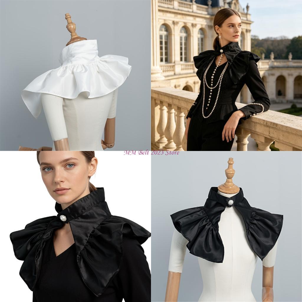 Victorian Women'S Formal Wear - 49ME Victoriaanse kraag met gesatineerde afneembare