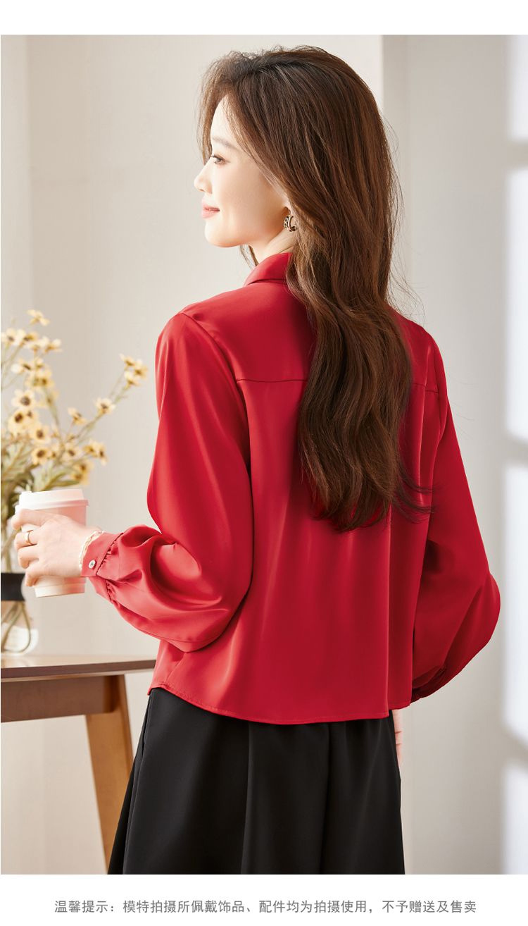 Women Formal Blouses For Evening Wear - Shirts met lange mouwen Dames katoen
