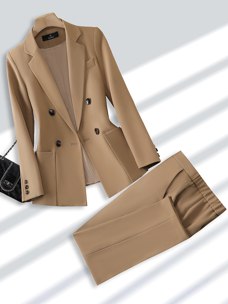 Women Formal Wear With Blazer - Mode Dames Broekpak Formele Dames Kantoorwerkkleding
