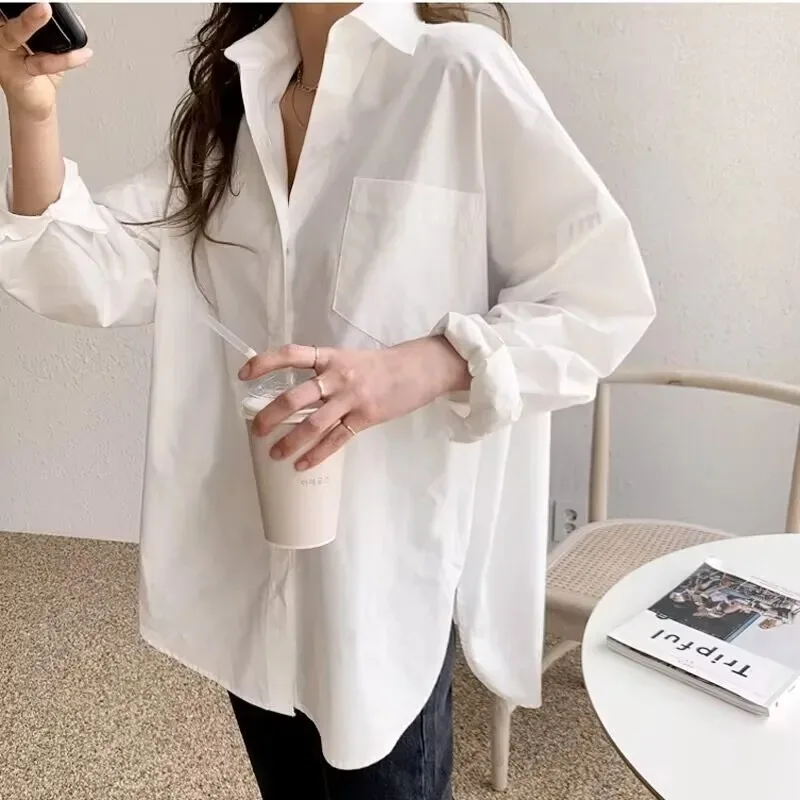 Women Formal Wear Tops - 2026 Mode Nieuwe Katoenen Lange Mouw