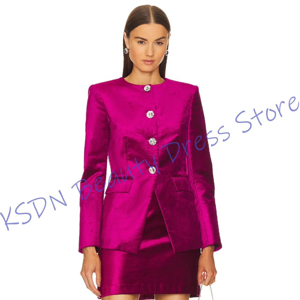 Women Formal Wear Shirt And Pant - Chique damespak met enkele rij knopen,