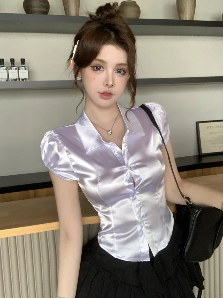 Silk Blouse Button - Zomerse sexy zijden blouses dames 2026