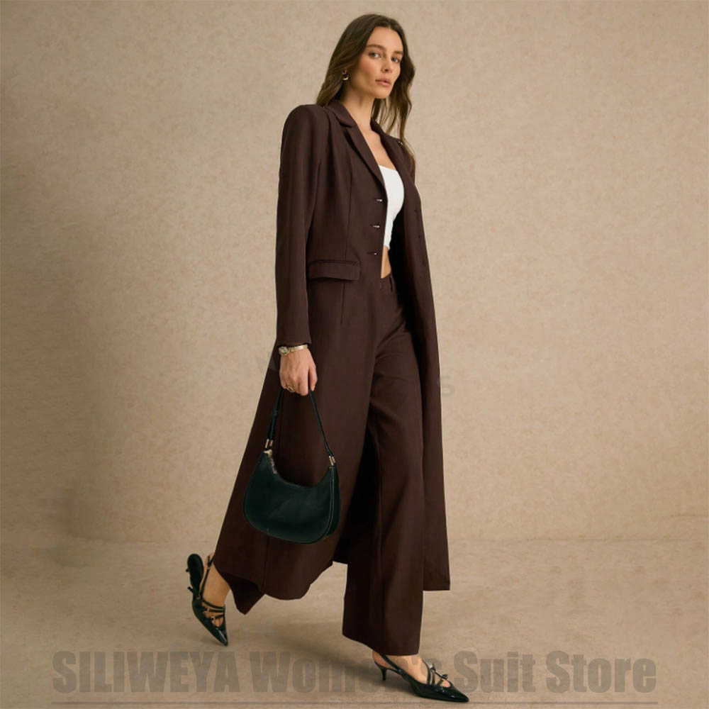 Women Formal Wear Shirt And Pant - Mode damespak 2-delig lange mouwen enkele