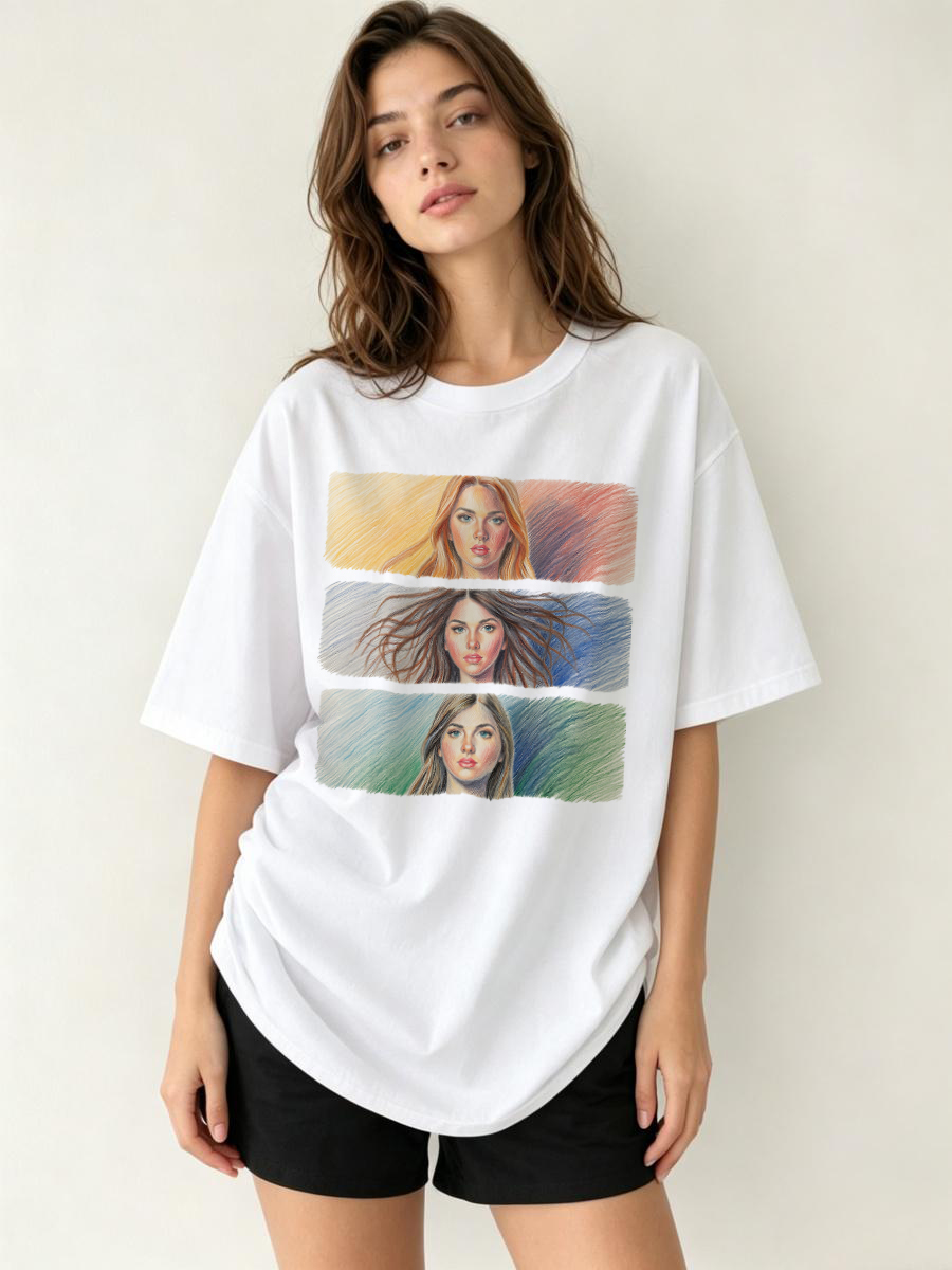 Women'S Formal Evening Wear Tops - T-shirts Neonprint Helder fluorescerend Vet opvallend