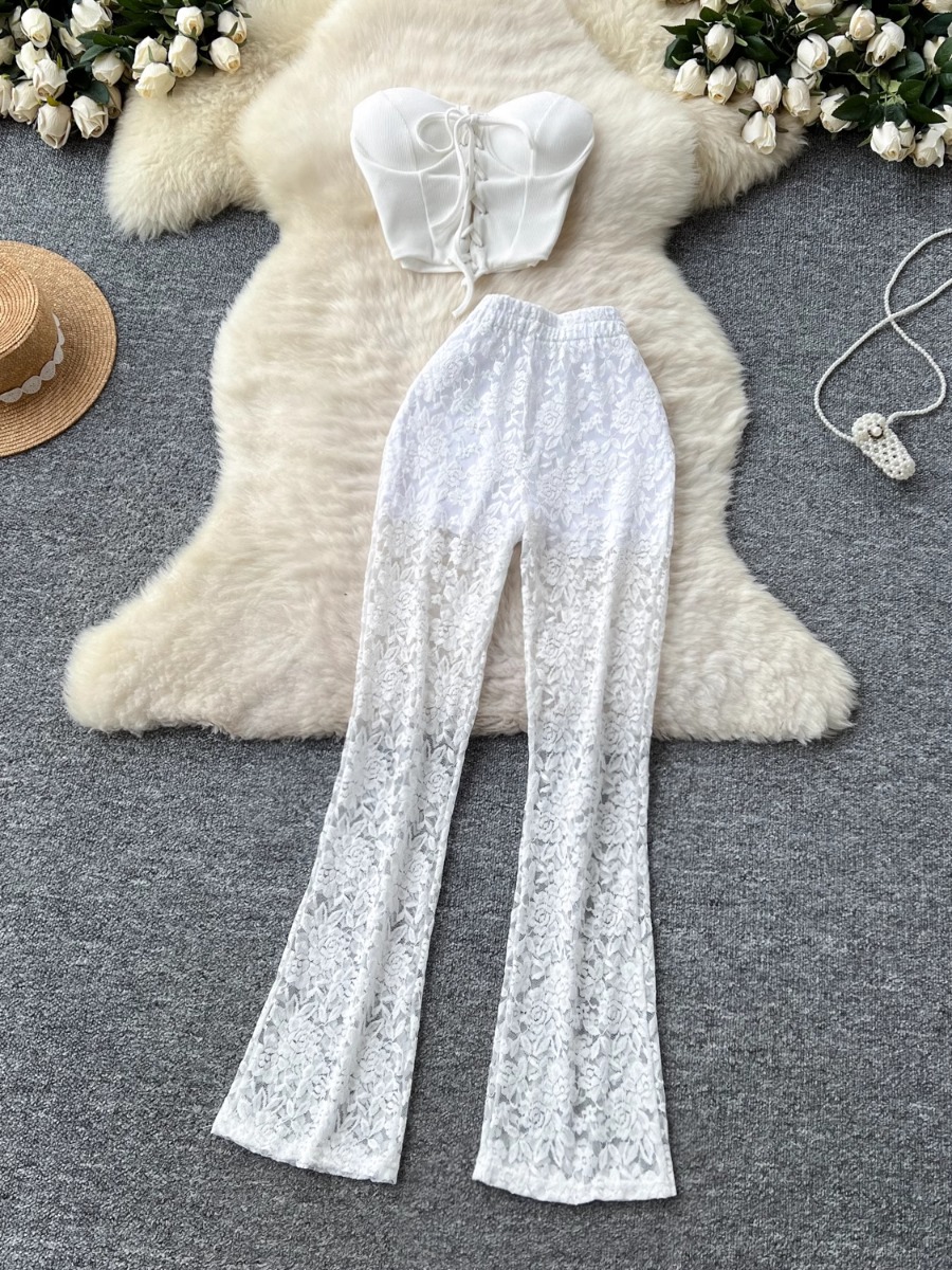 Women'S Formal Wear With Pants - Foamlina Amerikaanse Ins Vrouwelijke Sexy Bandjes
