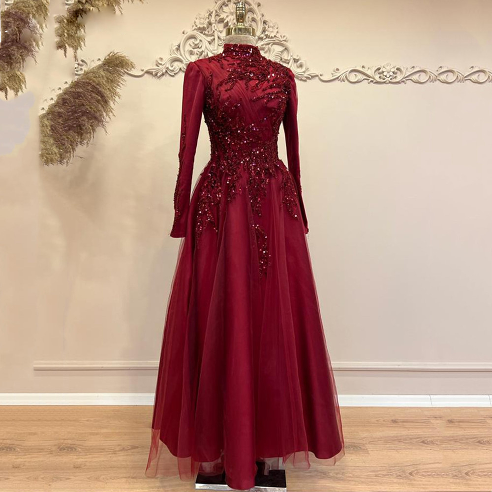 Kralen Enkellange A-Lijn Galaj - Women Formal Wear Dubai recensie en prijs