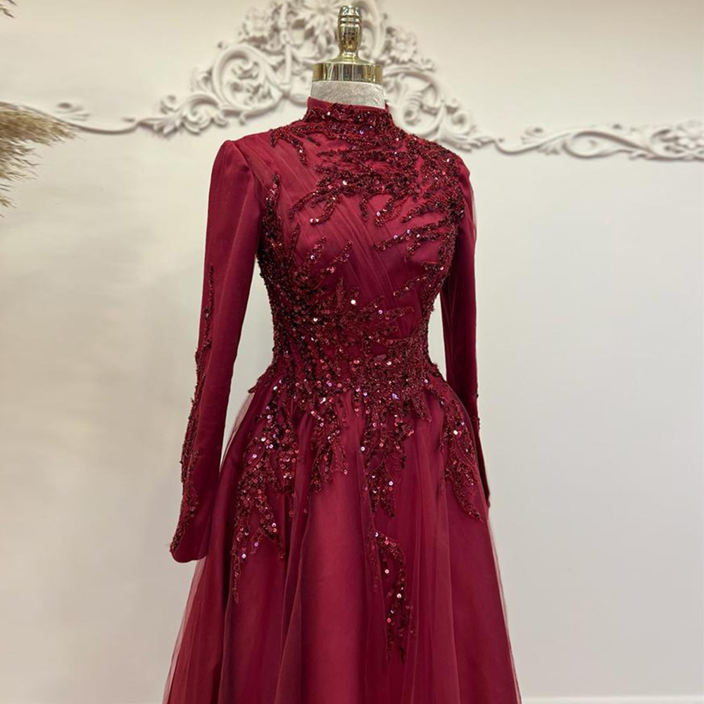 Kralen Enkellange A-Lijn Galaj - Women Formal Wear Dubai recensie en prijs