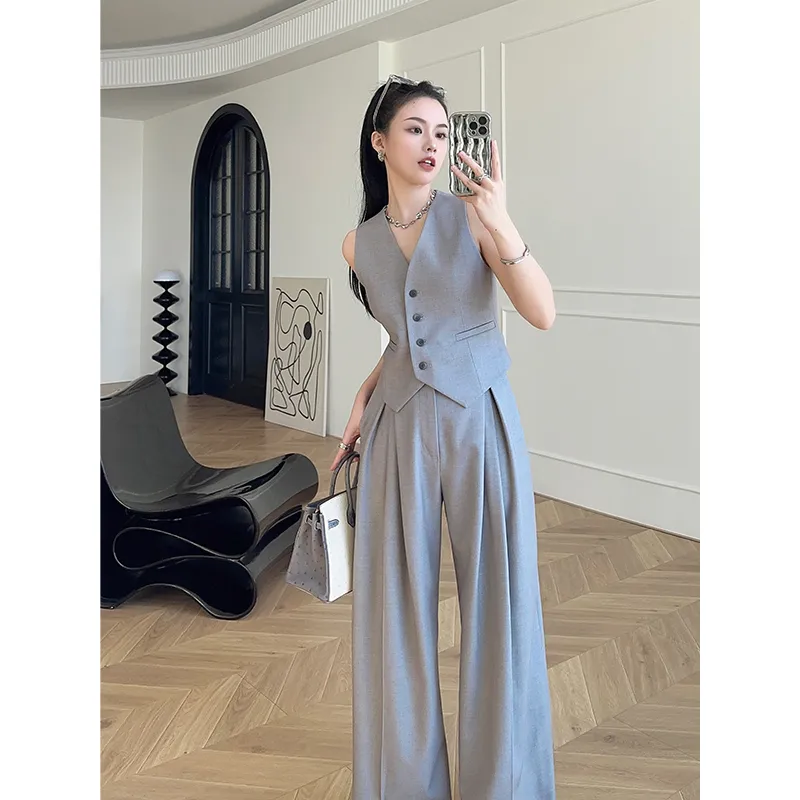 Dames mouwloos vest wijde pijp - Women'S Formal Wear With Pants recensie en prijs