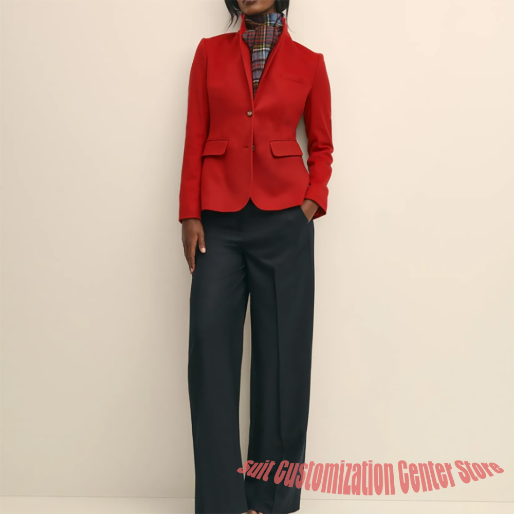 Marineblauwe wollen kleding vo - Women Formal Wear Shirt And Pant recensie en prijs