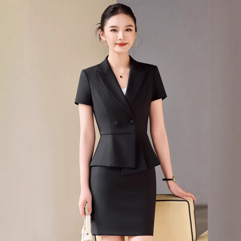 Grijs pak met korte mouwen voo - Women Formal Wear Store recensie en prijs