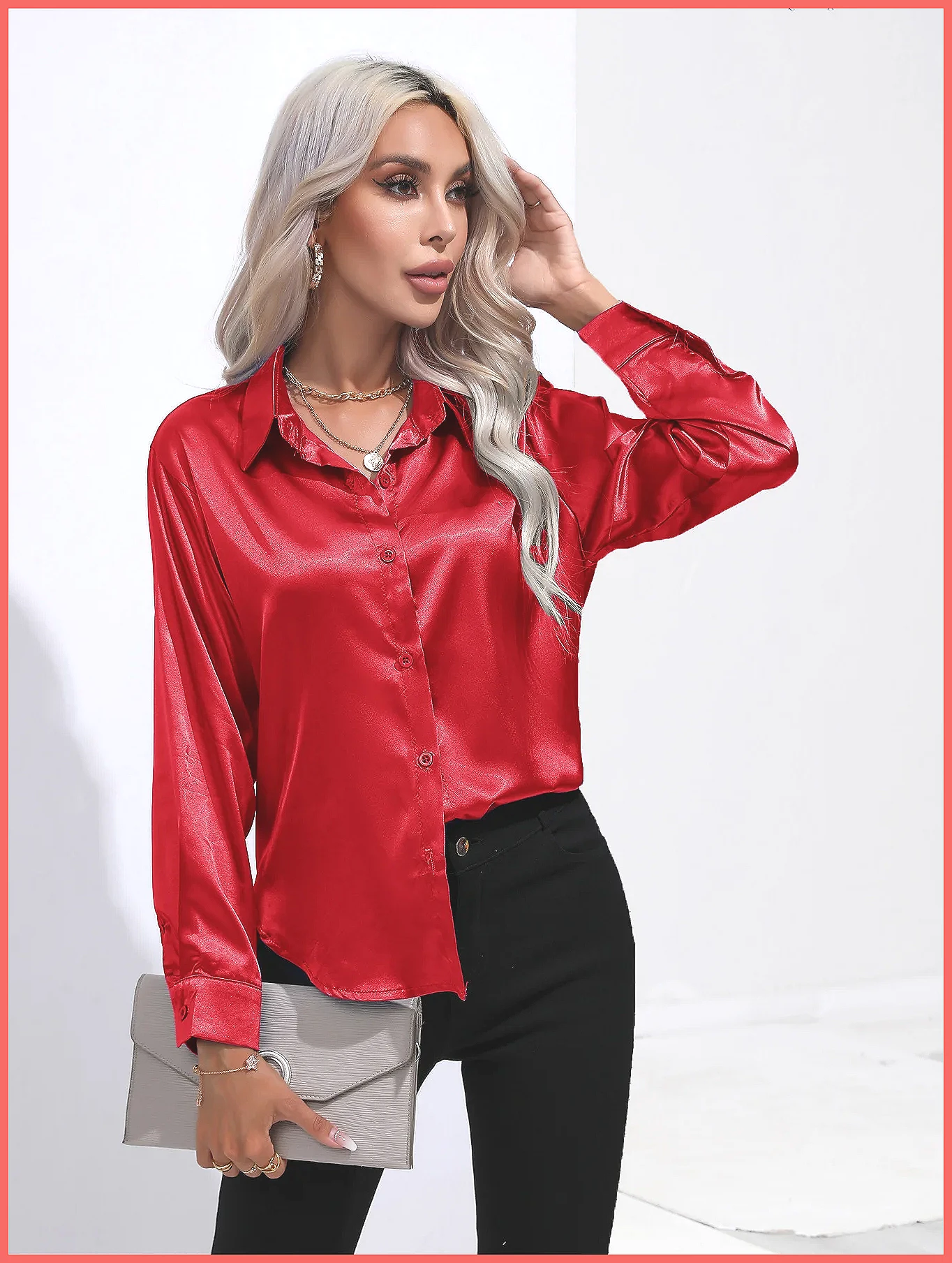 Zomerjurk van satijn voor dame - Silk Blouse Button recensie en prijs