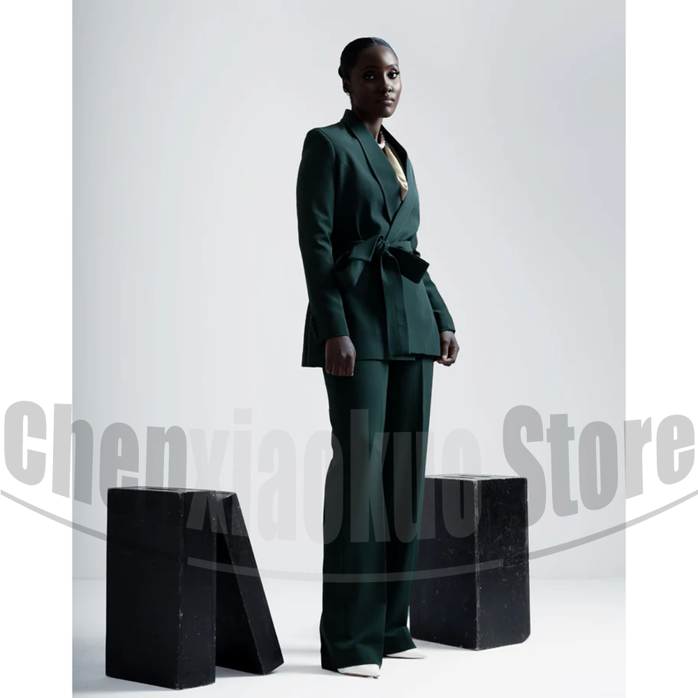 Damespak met ceintuurblazer en - Women Formal Wear Shirt And Pant recensie en prijs