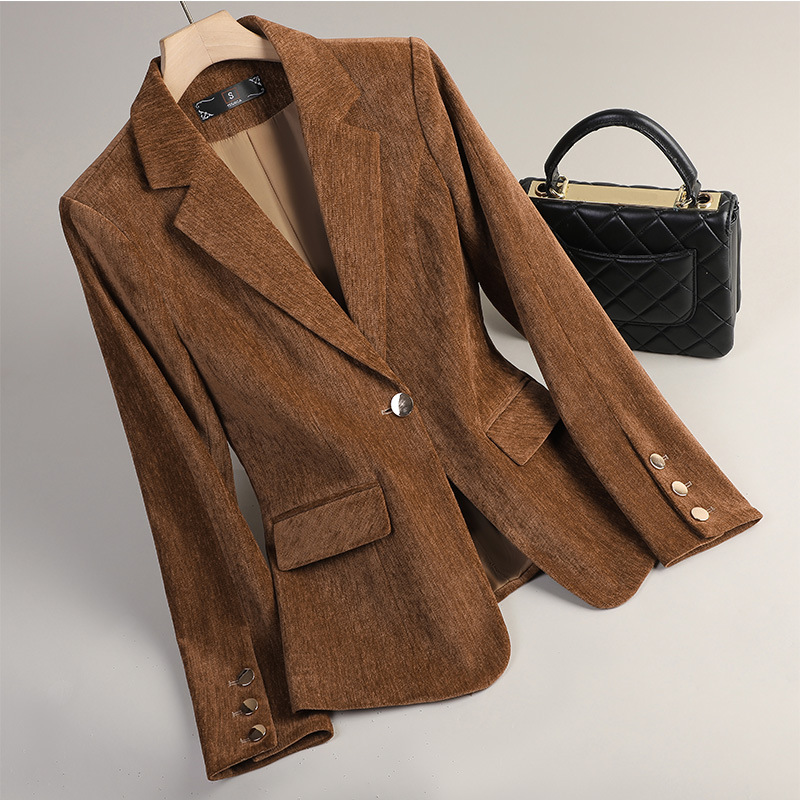 Geelgouden fluwelen blazer Dam - Women Formal Wear With Blazer recensie en prijs