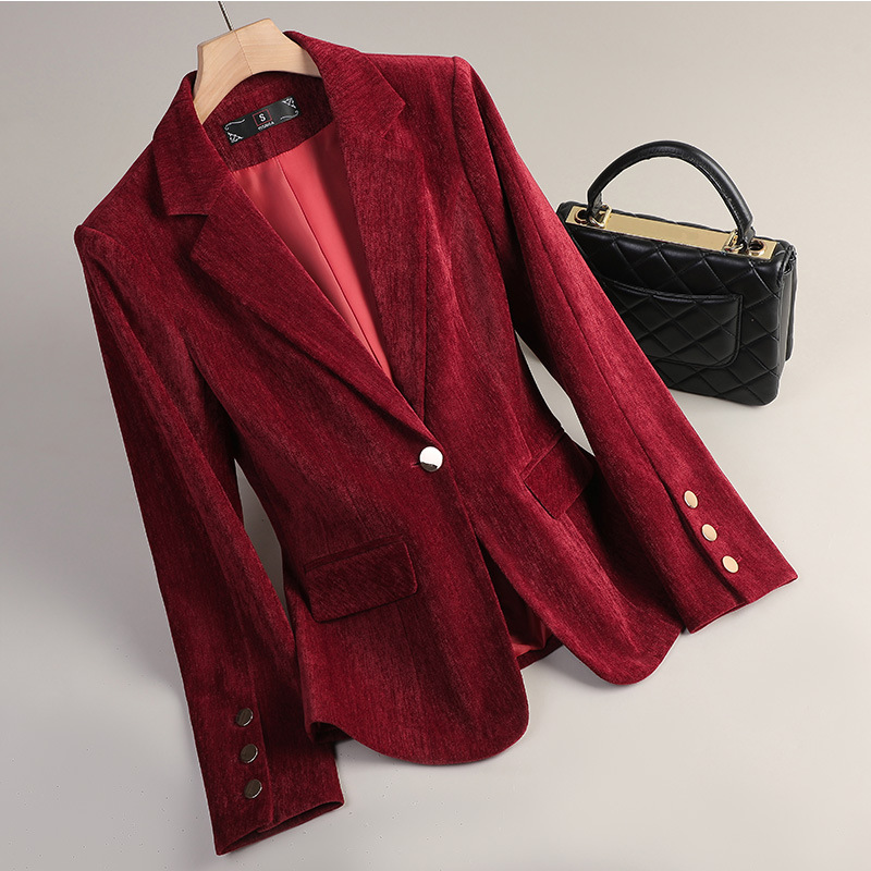 Geelgouden fluwelen blazer Dam - Women Formal Wear With Blazer recensie en prijs
