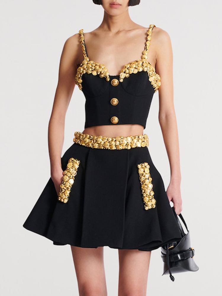 VC zwarte tweedelige set jurk  - Women'S Formal Evening Wear Tops recensie en prijs