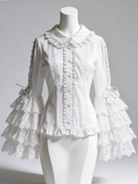 Zoete Lolita blouse met kanten - Women Formal Blouses For Evening Wear recensie en prijs