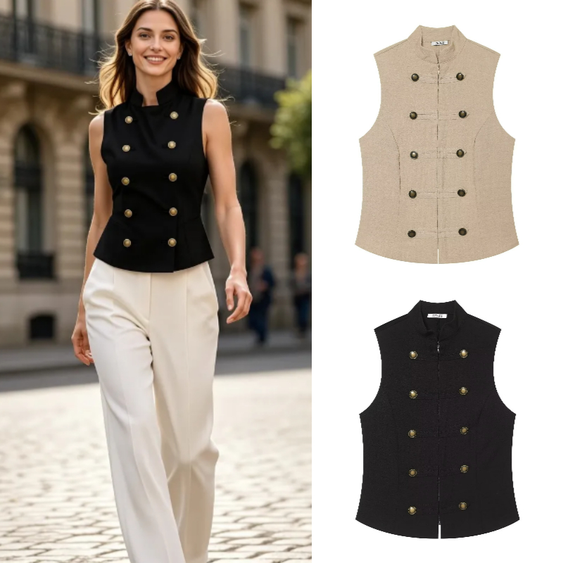 Dames slim fit mouwloos overhe - Women Formal Blouses For Evening Wear recensie en prijs