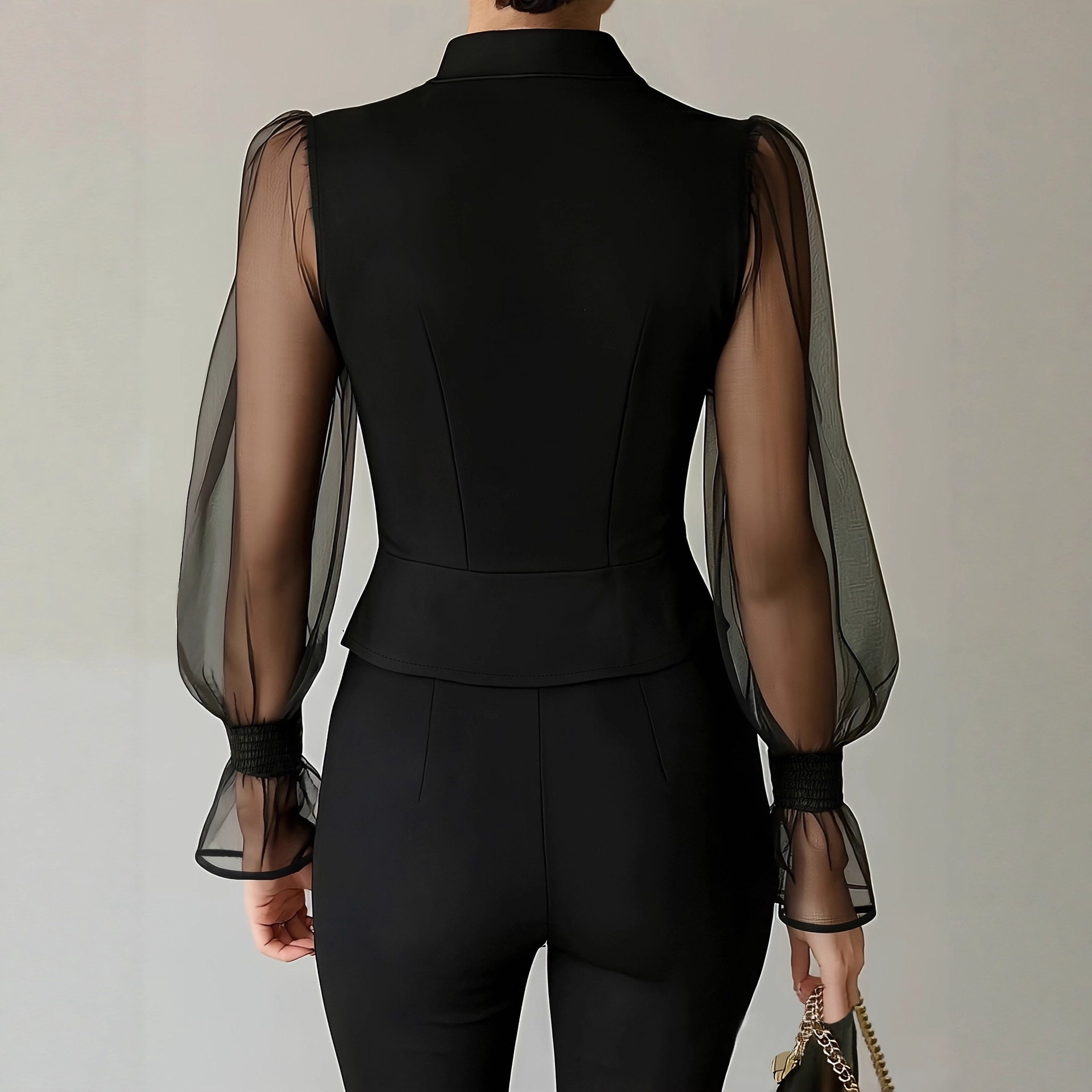 Elegante blouse met pofmouwen  - Women Formal Blouses For Evening Wear recensie en prijs