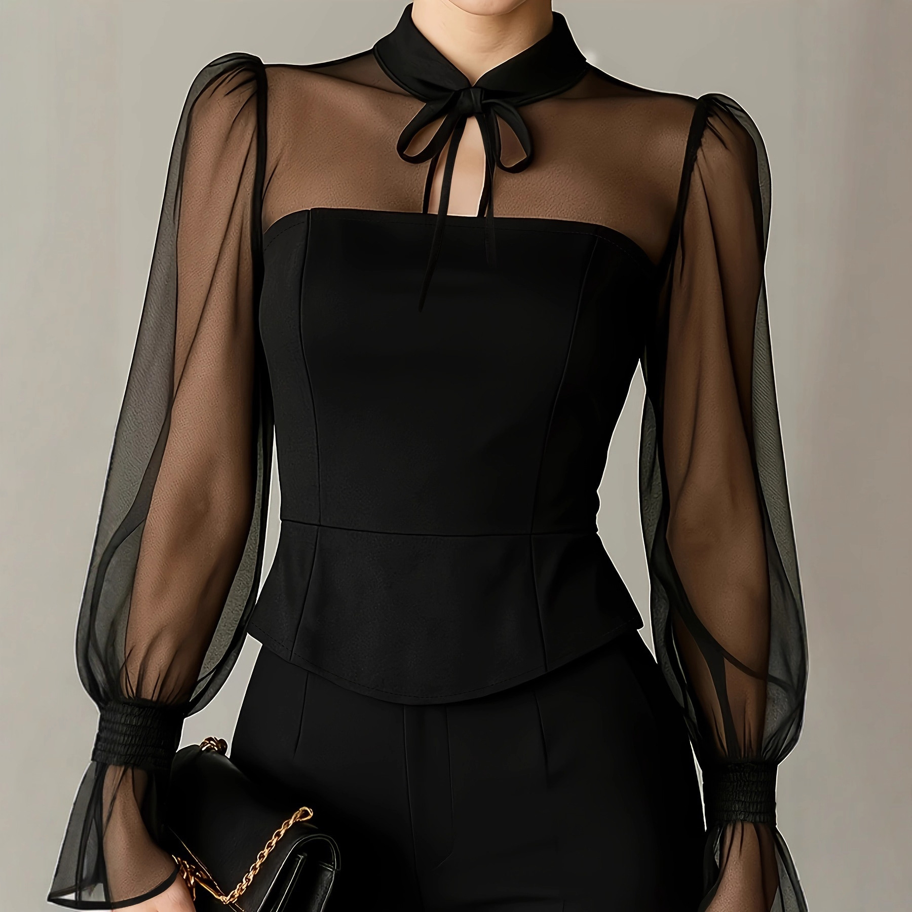 Elegante blouse met pofmouwen  - Women Formal Blouses For Evening Wear recensie en prijs