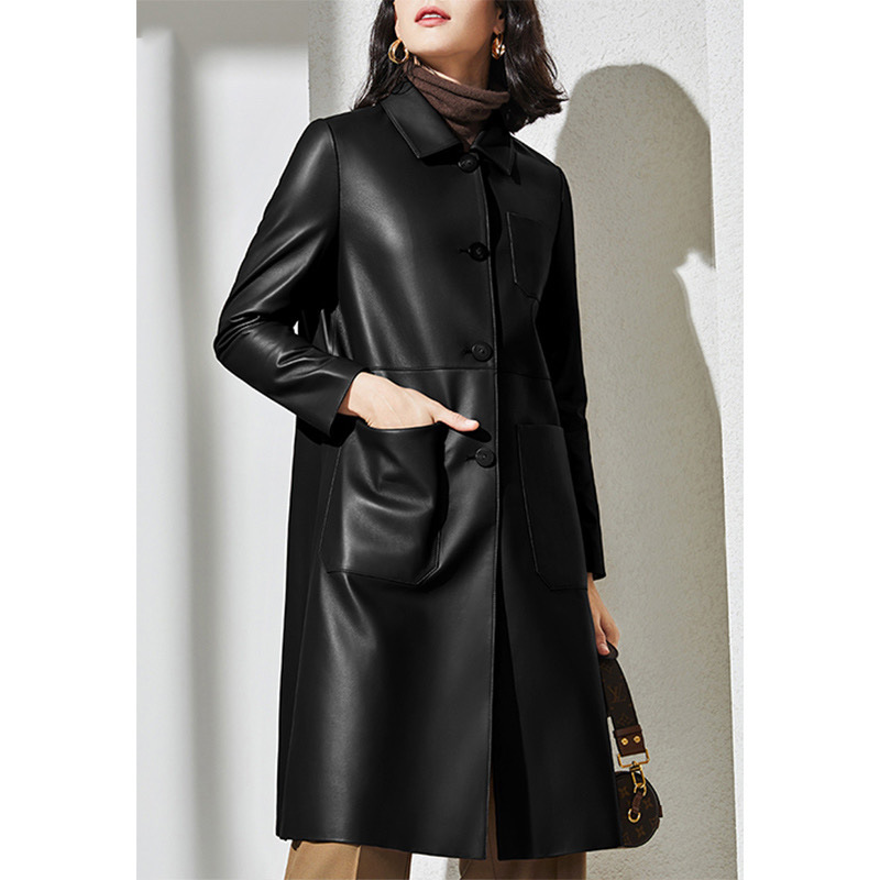 Grote maat leren trenchcoat vo - Large Women'S Formal Wear recensie en prijs