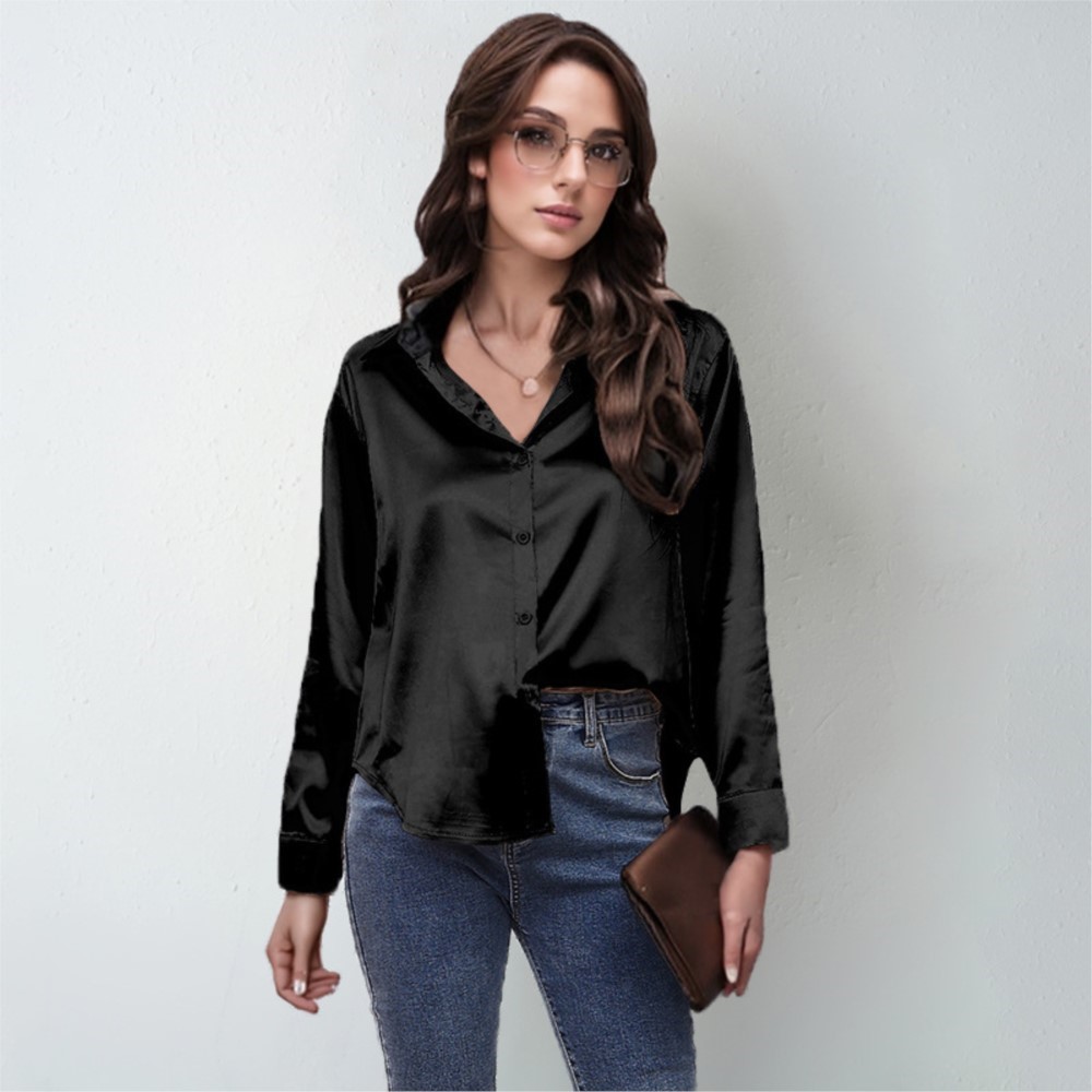 Lente satijnen shirt dames los - Silk Blouse Button recensie en prijs